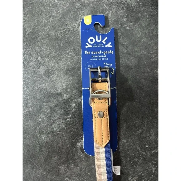 Youly Horizontal Striped Dog Collar Size Small 12-15" New - Picture 2 of 7